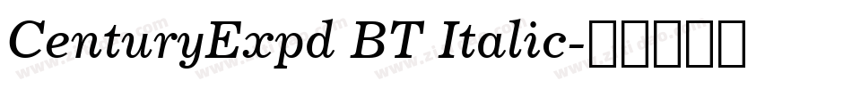 CenturyExpd BT Italic字体转换
